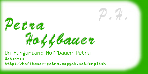 petra hoffbauer business card